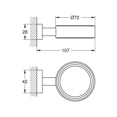 Grohe Essentials Cube uchwyt do akcesoriów  stal nierdzewna 40508DC1