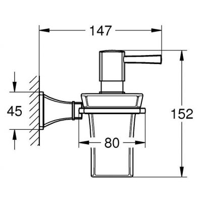 Grohe Grandera uchwyt z ceramicznym dozownikiem na mydło 110 ml ścienny chrom/złoty 40627IG0