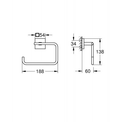 Grohe Start Cube wieszak na ręcznik chrom 40975000