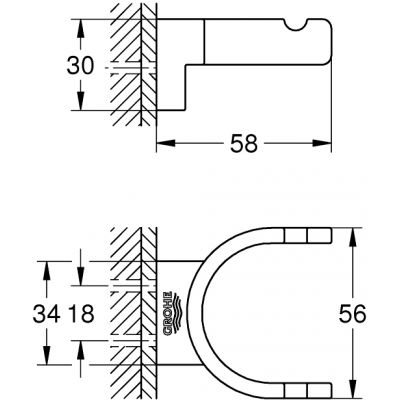 Grohe Selection wieszak na ręcznik Brushed Cool Sunrise 41049GN0