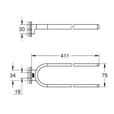 Grohe Selection drążek na ręcznik Brushed Warm Sunset 41059DL0