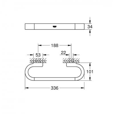 Grohe Selection uchwyt wannowy chrom 41064000
