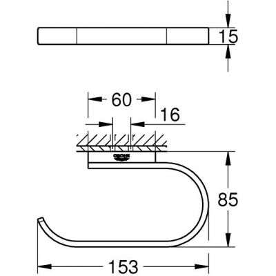 Grohe Selection uchwyt na papier toaletowy hard graphite 41068A00