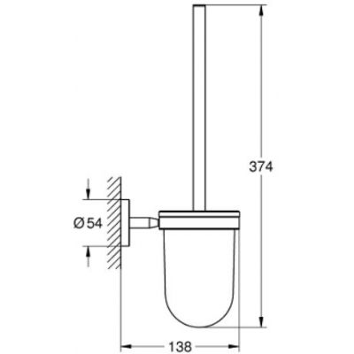 Grohe Start Cosmopolitan szczotka toaletowa ścienna chrom 41169000