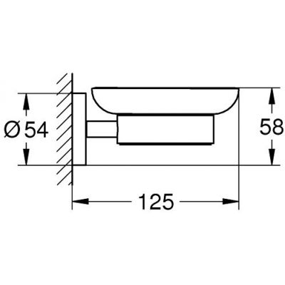 Grohe QuickFix mydelniczka ścienna stal nierdzewna 41193DC0