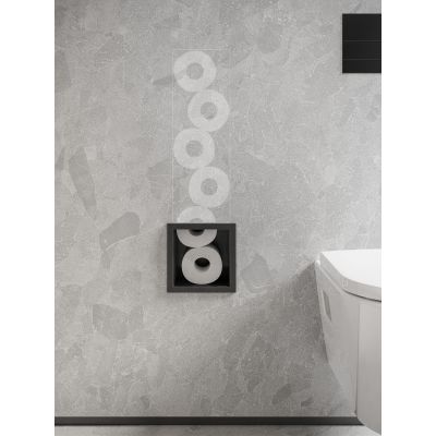 Hansgrohe XtraStoris Original uchwyt na papier toaletowy czarny mat 56058670