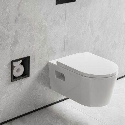 Hansgrohe XtraStoris Original uchwyt na papier toaletowy czarny mat 56058670