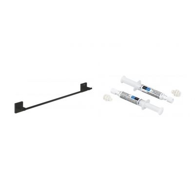 Zestaw Grohe Start Cube drążek na ręcznik czarny i klej montażowy QuickFix (410892430, 41128000)