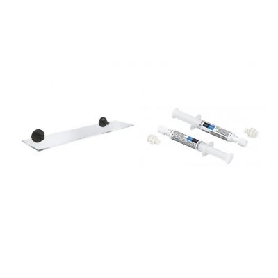 Zestaw Grohe Start półka 53 cm czarna i klej montażowy QuickFix (412022430, 41128000)