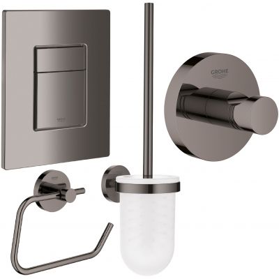 Zestaw Grohe Skate Cosmopolitan przycisk spłukujący z zestawem akcesoriów Essentials grafit (38732A00, 40374A01, 40364A01, 40689A01)