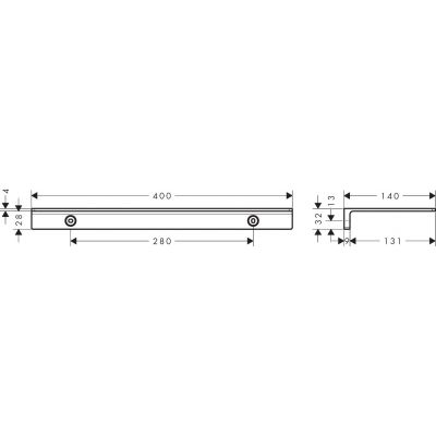 Hansgrohe AddStoris półka łazienkowa 40 cm chrom 41794000