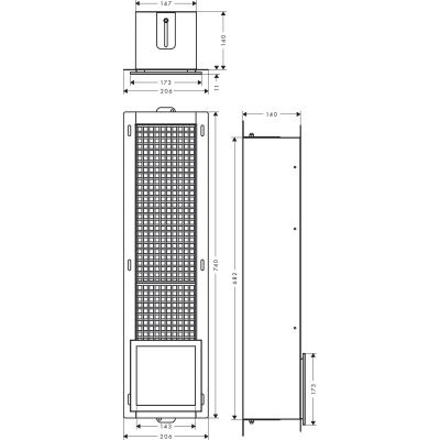 Hansgrohe XtraStoris Original uchwyt na papier toaletowy czarny mat 56058670