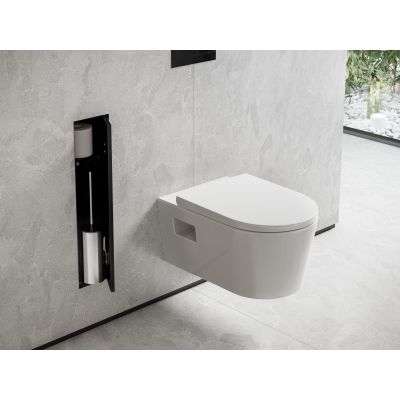 Hansgrohe XtraStoris Rock uchwyt na papier toaletowy czarny mat 56060670