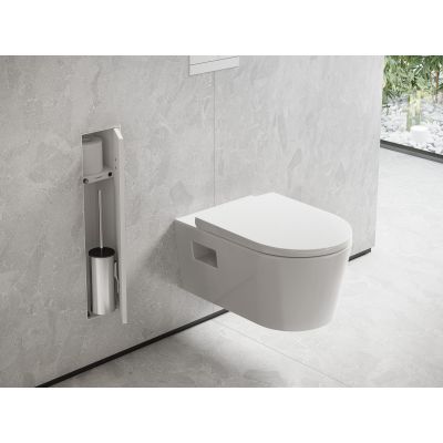 Hansgrohe XtraStoris Rock uchwyt na papier toaletowy biały mat 56060700