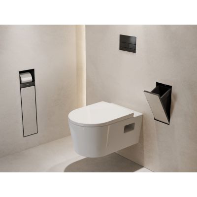 Hansgrohe XtraStoris Rock kosz na śmieci do zabudowy 2,5 l czarny mat 56063670