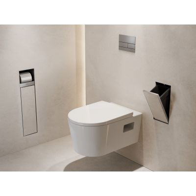 Hansgrohe XtraStoris Rock kosz na śmieci wnękowy 2,5 l stal szlachetna szczotkowana 56063800