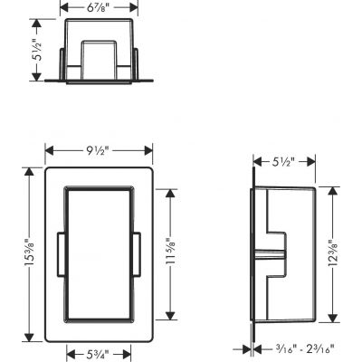 Hansgrohe XtraStoris Minimalistic półka wnękowa 30 cm biały mat 56076700