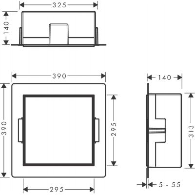 Hansgrohe XtraStoris Original kosz na śmieci wnękowy 6 l biały mat 56090700