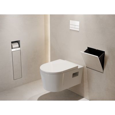 Hansgrohe XtraStoris Original kosz na śmieci wnękowy 6 l biały mat 56090700