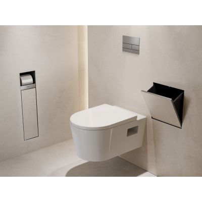 Hansgrohe XtraStoris Rock kosz na śmieci wnękowy 6 l stal szlachetna szczotkowana 56090800