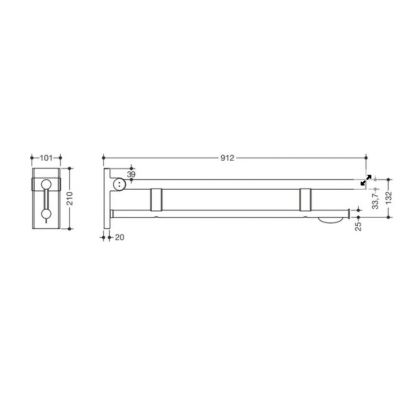 Hewi uchwyt dla niepełnosprawnych czarny mat 900.50.40960 DC