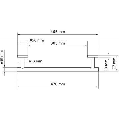 Heat Decor HD-NEO wieszak na ręcznik 47 cm złoty szczotkowany HD-NEO.A.M.03