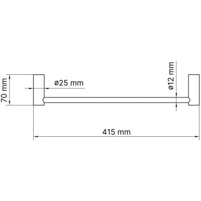 Heat Decor HD-NEO wieszak na ręcznik 41,5 cm czarny mat HD-NEO.B.M.01