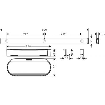 Hansgrohe WallStoris zestaw akcesoriów czarny 27967670
