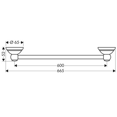 Axor Carlton drążek na ręcznik kąpielowy 66,5 cm chrom 41406000