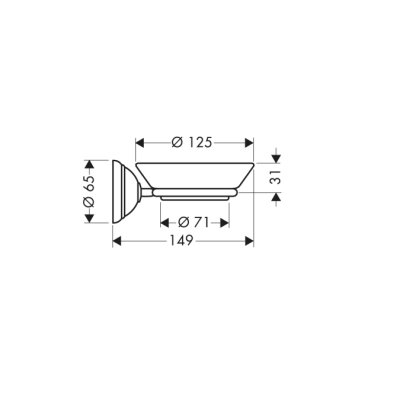 Axor Carlton mydelniczka chrom/złoty 41433090