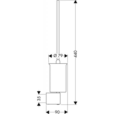 Pojemnik ze szczotką WC Hansgrohe Axor Steel 41835800