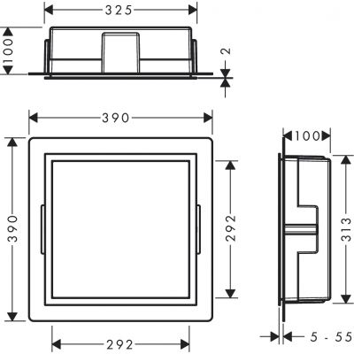 Hansgrohe XtraStoris Individual wnęka ścienna na papier toaletowy czarny mat-brąz szczotkowany 56098140 