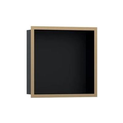 Hansgrohe XtraStoris Individual wnęka ścienna na papier toaletowy czarny mat-brąz szczotkowany 56098140 