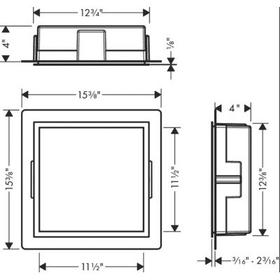 Hansgrohe XtraStoris Individual półka wnękowa 30x30x10 cm czarny mat 56098670