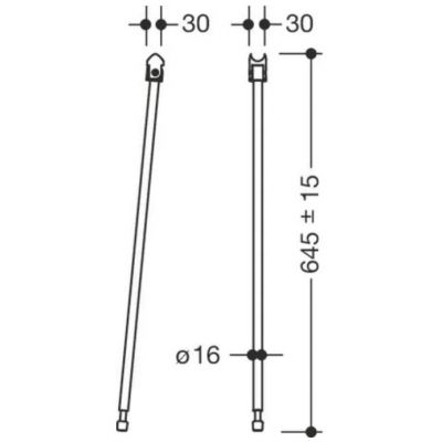 Hewi poręcz podłogowa czarny mat 900.50.02060 DC