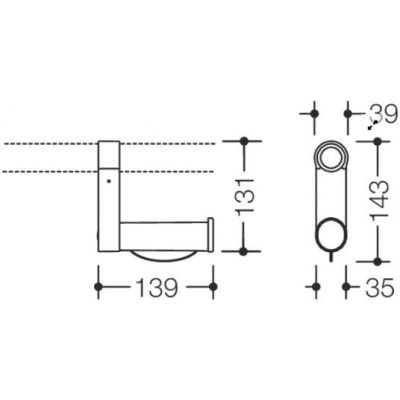Hewi zestaw uzupełniający uchwyt na papier toaletowy szary antracytowy 805.50.015 92