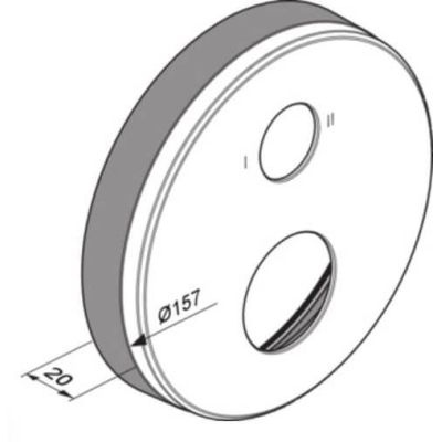 Ideal Standard Built-In rama dystansowa chrom A7877AA
