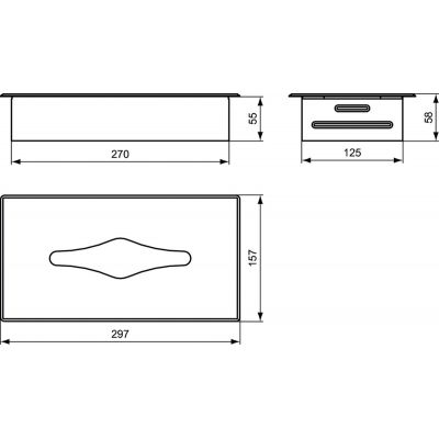 Ideal Standard IOM pojemnik na chusteczki stal szczotkowana A9133MY