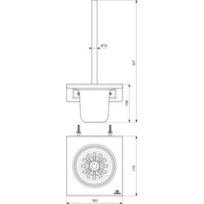 Ideal Standard Alu+ szczotka toaletowa ścienna szklana-brązowa BD593BR