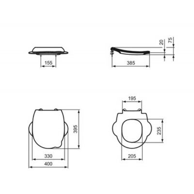Ideal Standard Contour 21 deska sedesowa dla dzieci biała S453301