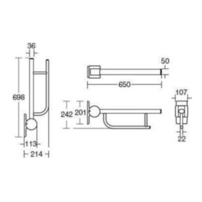 Ideal Standard Contour 21 poręcz ścienna S6361AC