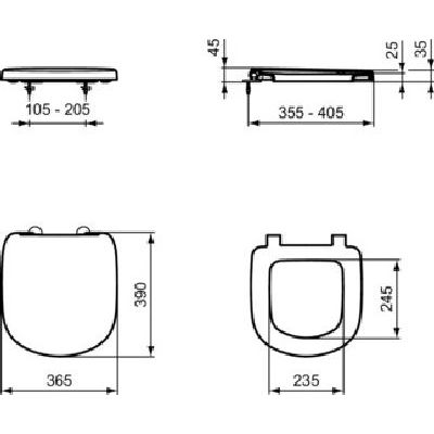 Ideal Standard Tempo deska sedesowa biała T679801