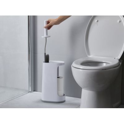Joseph Joseph Flex szczotka toaletowa z przestrzenią stal/biały 70537