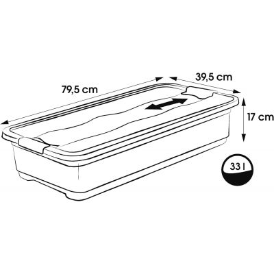 Keeeper Cristallbox Cornelia pojemnik do przechowywania 79,5x39,5x17 cm przezroczysty 1042600100000