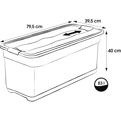 Keeeper Cristallbox Cornelia pojemnik do przechowywania 79,5x39,5x40 cm przezroczysty 1042700100000