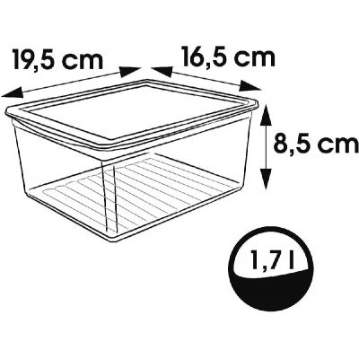 Keeeper Cornelia pojemnik do przechowywania 19,5x16,5x8,5 cm przezroczysty 1057400100000