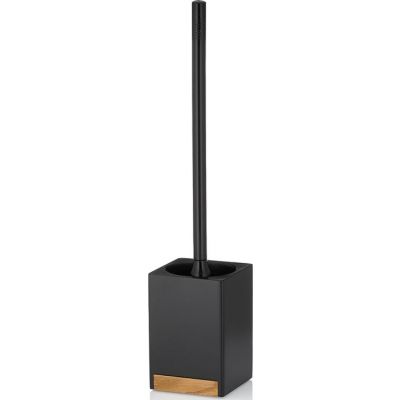 Outlet - Kela Cube szczotka toaletowa stojąca czarny/brązowy 23690