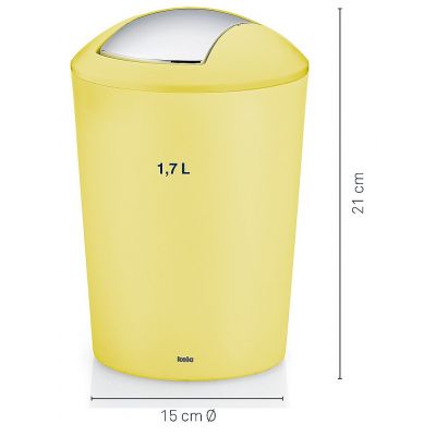 Kela Marta kosz na śmieci 1,7 l żółty 24573