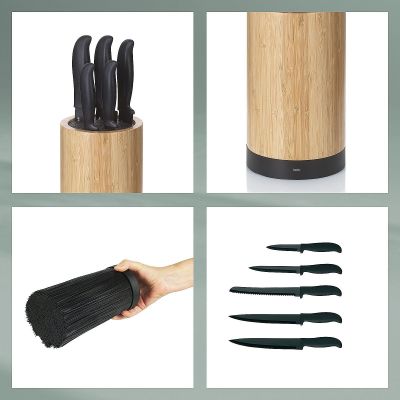 Kela Acida zestaw noży 5 szt czarny KE-11283