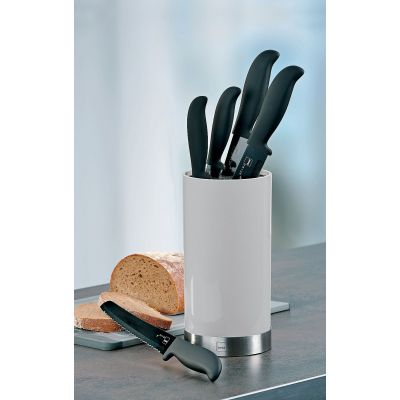 Kela Acida zestaw 5 szt noży w stojaku biały KE-11286